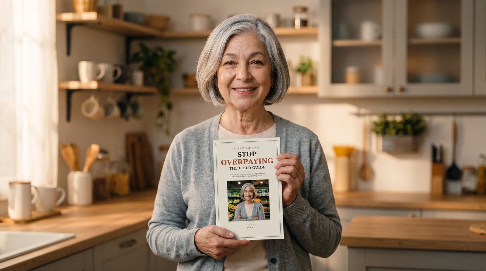 Rita holding Stop Overpaying: The Field Guide